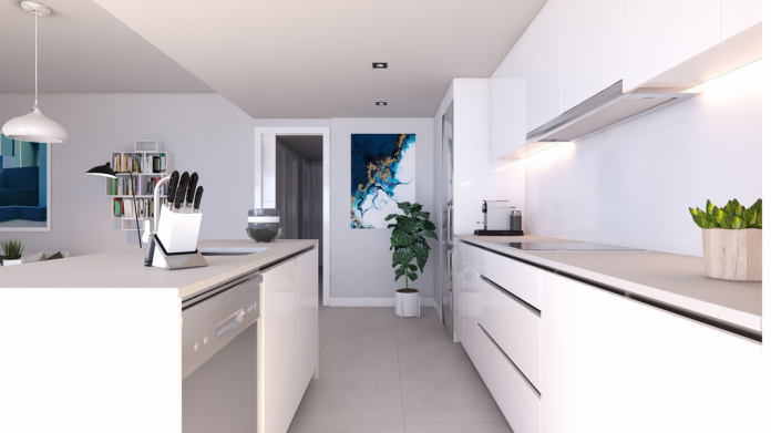 Cocina-salón Residencial Seagardens