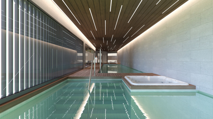 Piscina climatizada Residencial Seagardens