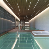 Piscina climatizada Residencial Seagardens